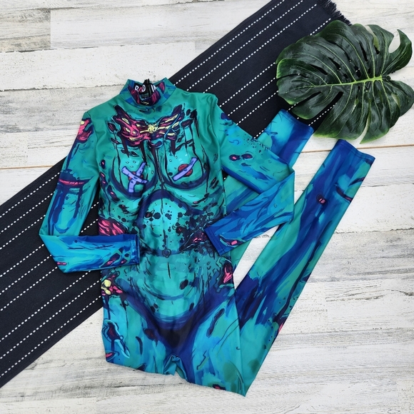 Badinka Zombie Reckoning Costume One Piece Bodysuit Cosplay Small - Picture 2 of 10